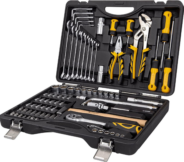 VITO Universal Werkzeugkoffer 84-teilig Werkzeug-Set Montage für den Profi, Monteur und Heimwerker, für den Profi, Monteur und Heimwerker - Werkzeugkasten,Werkzeugkiste,Werkzeugbox - Tools.de TP Profishop GmbH