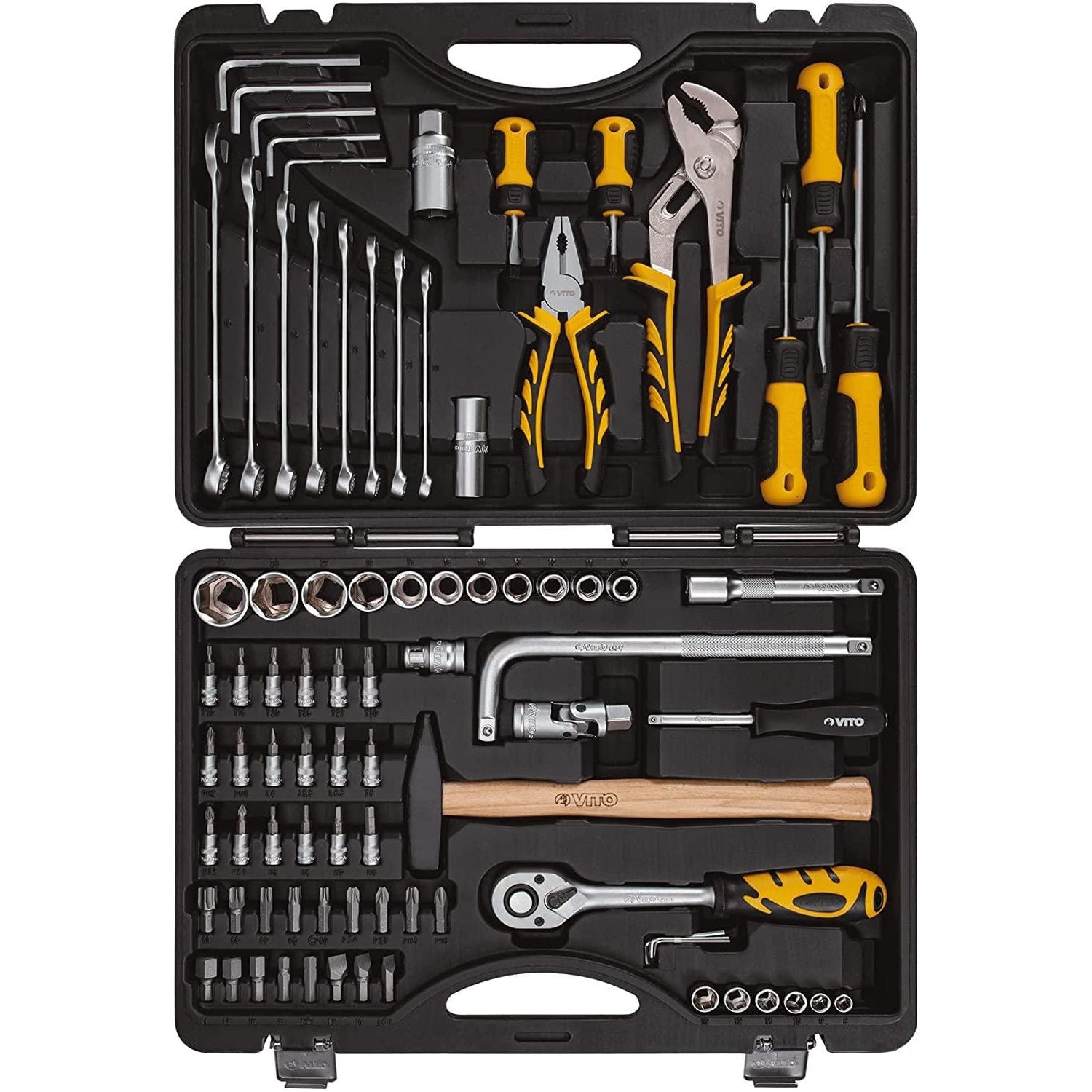 VITO Universal Werkzeugkoffer 84-teilig Werkzeug-Set Montage für den Profi, Monteur und Heimwerker, für den Profi, Monteur und Heimwerker - Werkzeugkasten,Werkzeugkiste,Werkzeugbox - Tools.de TP Profishop GmbH