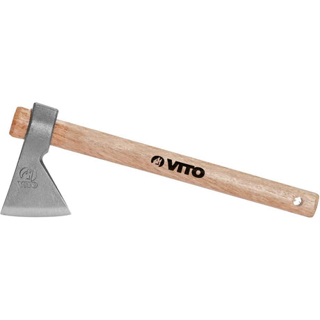 VITO Vintage Axt, Beil, Universalbeil / Axt mit stabilem Holzstiel 700g - Stahl Maße 160 x 100 x 40 - 25 mm - Spaltbeil - Handbeil - Spaltaxt - Hochwertige Stahl-Klinge, Handgeschmiedet in Portugal - Tools.de TP Profishop GmbH