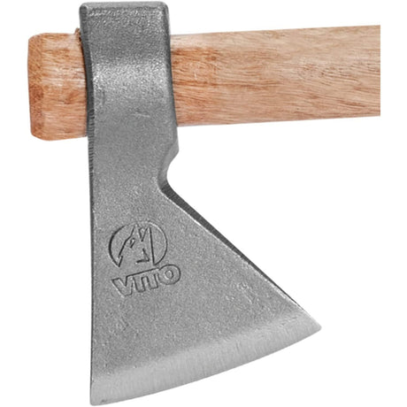 VITO Vintage Axt, Beil, Universalbeil / Axt mit stabilem Holzstiel 700g - Stahl Maße 160 x 100 x 40 - 25 mm - Spaltbeil - Handbeil - Spaltaxt - Hochwertige Stahl-Klinge, Handgeschmiedet in Portugal - Tools.de TP Profishop GmbH