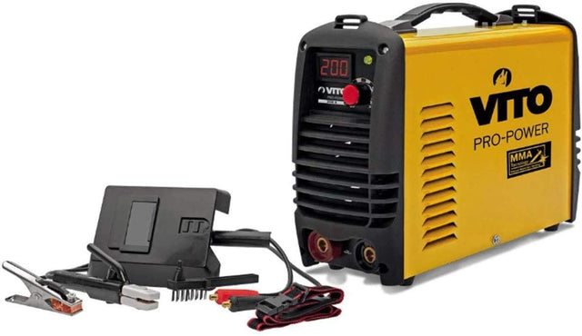 VITOn Schweißgerät Elektroden Inverter MMA 200 A Schweissgerät VITO Pro Power SET + Helm + Koffer - LED Anzeige - Tools.de TP Profishop GmbH