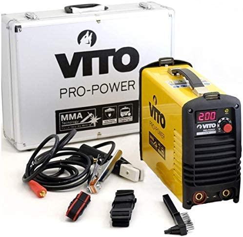 VITOn Schweißgerät Elektroden Inverter MMA 200 A Schweissgerät VITO Pro Power SET + Helm + Koffer - LED Anzeige - Tools.de TP Profishop GmbH