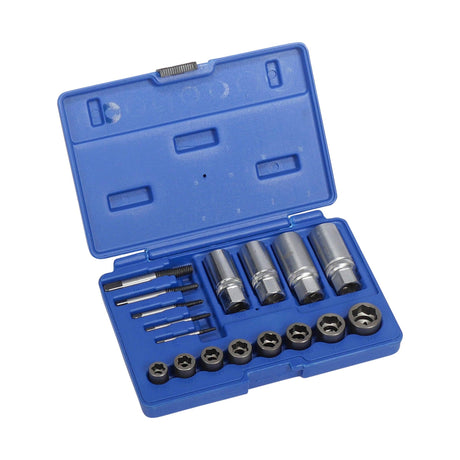 XPTools Ausdreh-Satz für Muttern Bolzen und Schrauben 18 Teile Bolzenentferner Mutterentferner - XP18BBVS - Tools.de TP Profishop GmbH