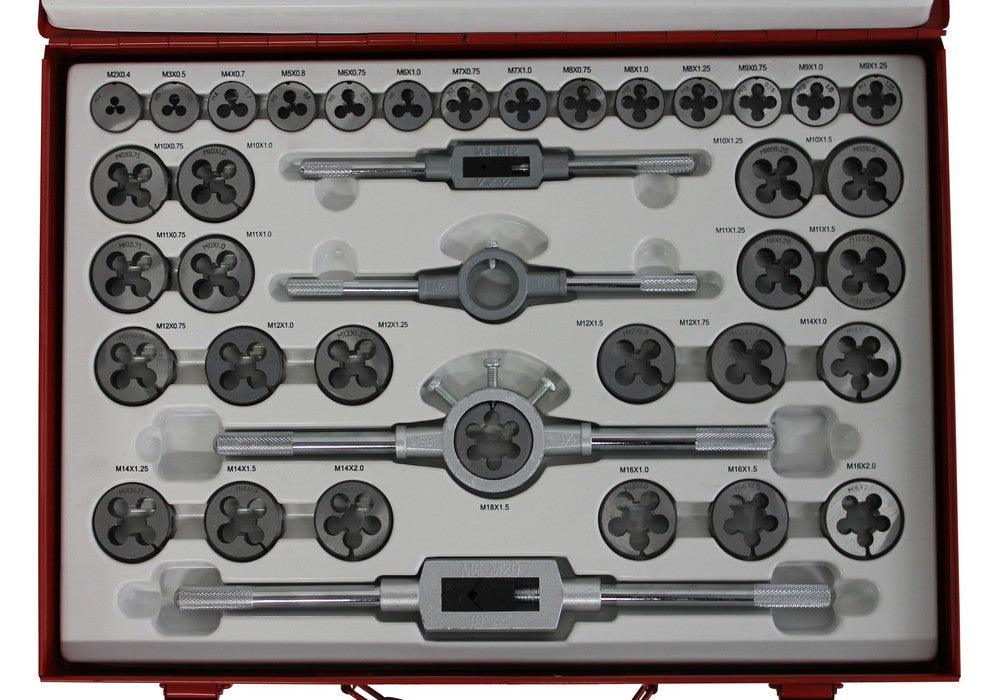 XPTools Gewindeschneider Set 110 Stück Metrisch Werkstattkoffer Schneideisen TD110MM - Tools.de TP Profishop GmbH
