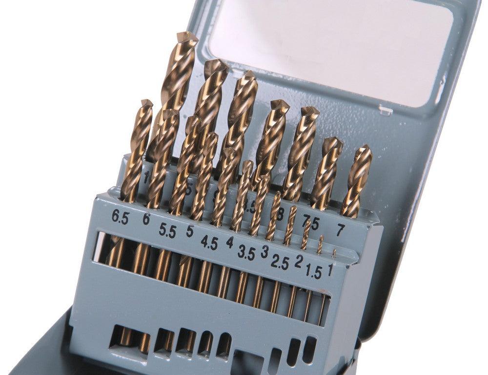 XPTools Spiralbohrer-Satz Kobalt HSS 19 Teile / Bohrer Set für Bohrmaschine DR19KBK - Tools.de TP Profishop GmbH