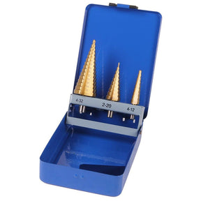 XPTools Stufenbohrer Set HSS M2 TIN-beschichtet 3 Teile SDS3PCS - Tools.de TP Profishop GmbH