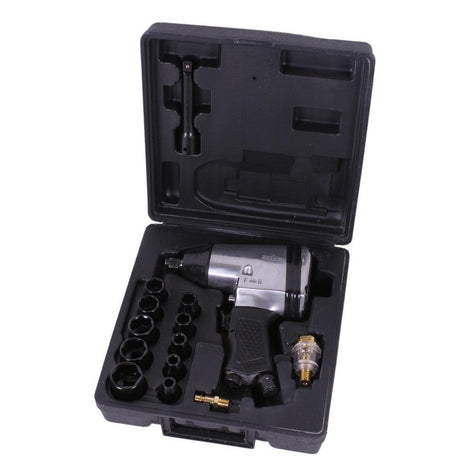 ZionAir Druckluftschrauber Set 1/2'' mit 10 Nüssen / Druckluft Schlagschauber mit Koffer IW12D - Tools.de TP Profishop GmbH