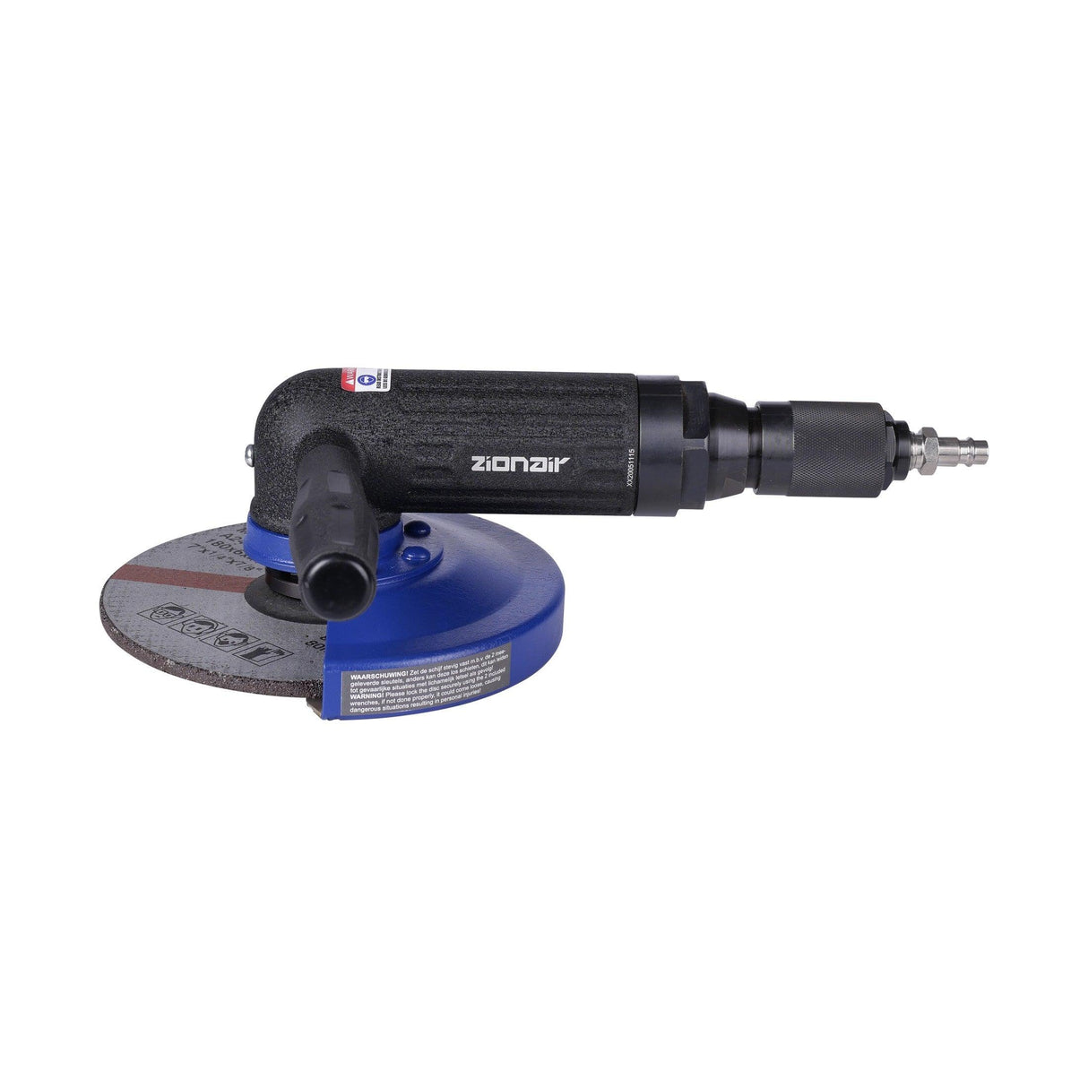 ZionAir Pneumatischer Winkelschleifer 180mm Scheibe / Druckluftwinkelschleifer / Schleifmaschine 7000 U/min AG7X - Tools.de TP Profishop GmbH