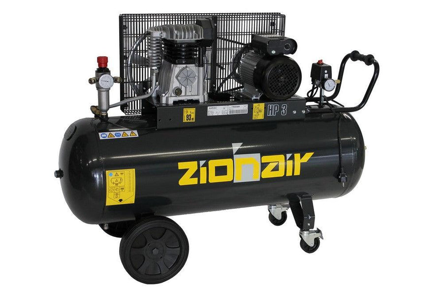 ZionAir Profi 150 Liter Luft Kompressor 3 PS 2,2KW 230V 10bar