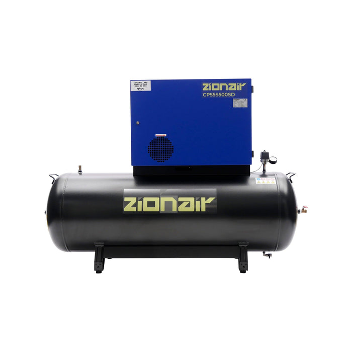 ZionAir Profi Kompressor Silent 5,5kW 400V 11bar 500 Liter Tank Stern-Dreieck CP55S500SD - Tools.de TP Profishop GmbH